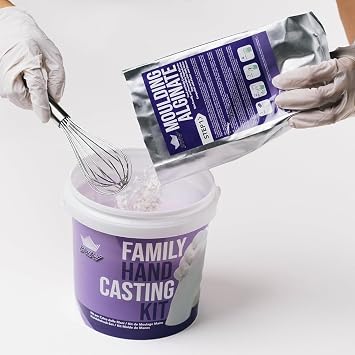 BWAY Alginate Moulding Compound - High Precision Alginate Impression Compound for Detailed Hand Prints and Casts Ideal for Creative and Professional Applications - 900g (2 × 450g)
