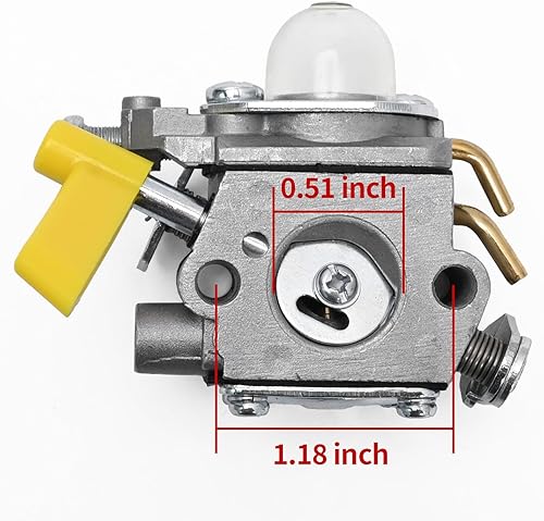 Miniatura 4 de Repuesto de carburador C1U-H60 para recortadora de cuerdas Ryobi RY28000 RY28005 RY28025 RY28020 CS26 RY28021 RY28041 26CC, reemplazo de