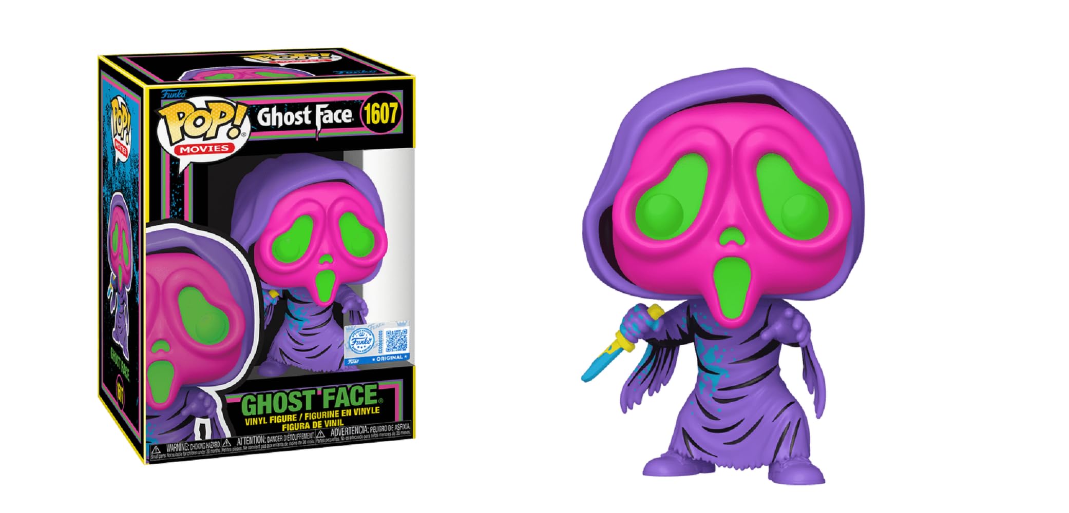 Funko Pop! Ghostface Blacklight Exclusive - Glow In The Dark Scream Horror Vinyl Figure 1607