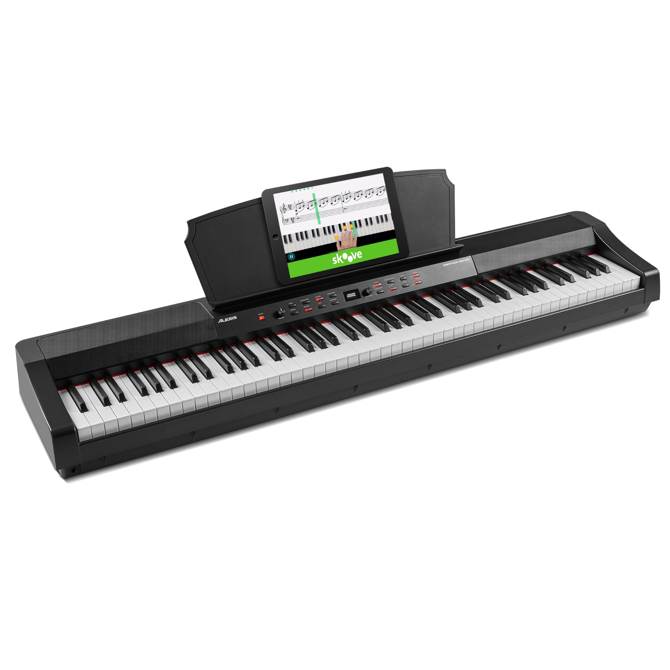 Alesis Prestige Artist – 88-Tasten Digitalpiano mit gewichteter Graded-Hammermechanik in Originalgröße