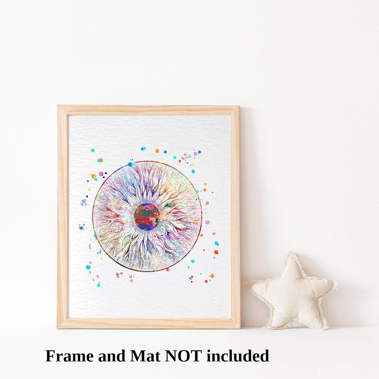 Dignovel Studios 18X24 Unframed Iris Human Eye Blood Vessels Ophthalmology Clinic Watercolor Art Print Poster Housewarming Giclee Office Home Decor DN534