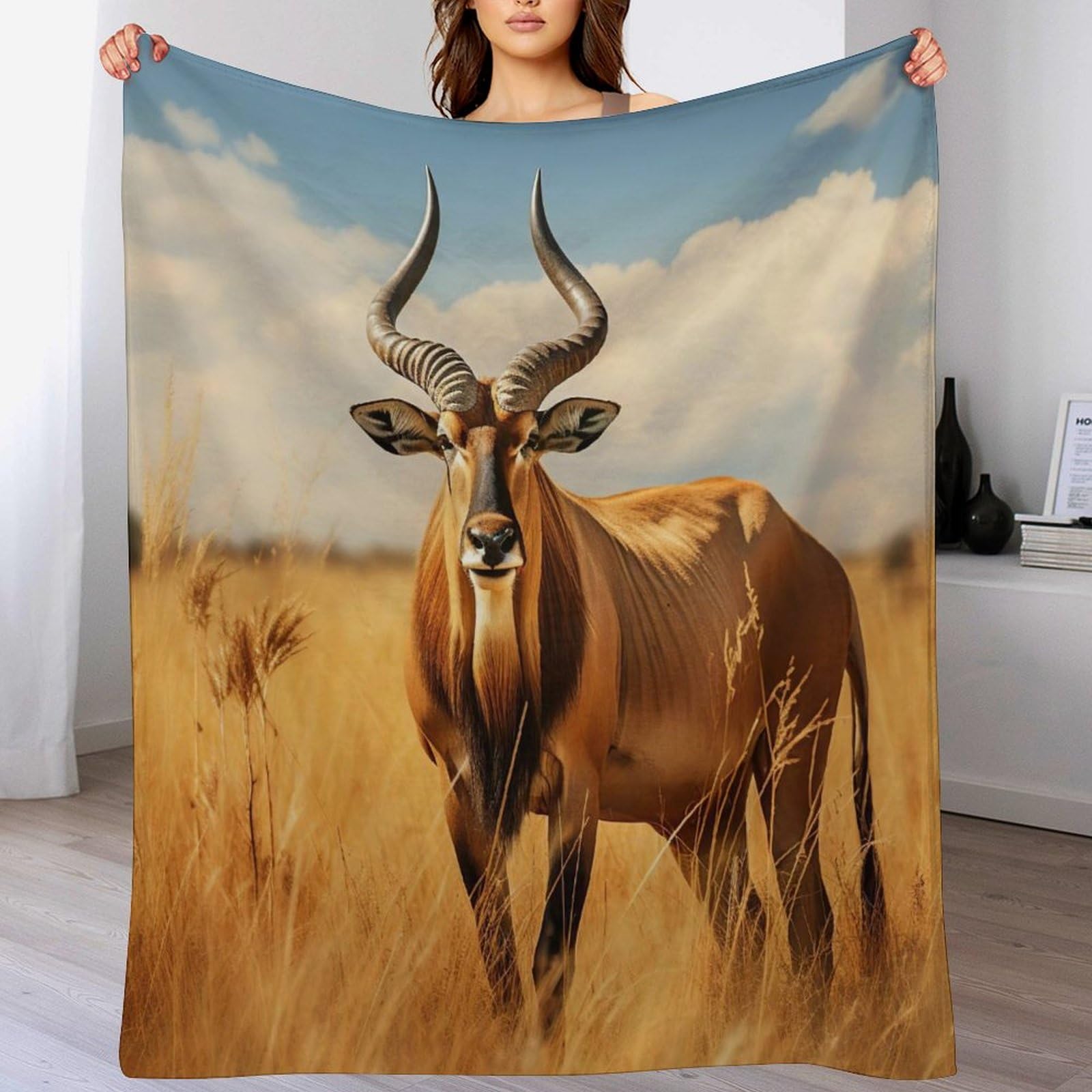 Couverture Antelope flannel douce haut de gamme adulte 140x180