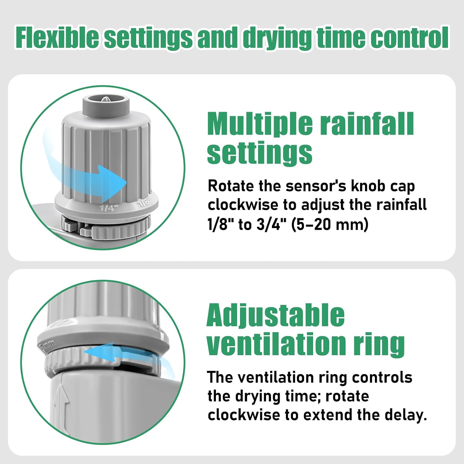 Rain Sensor with Aluminum Latching Bracket & Extension Wire
