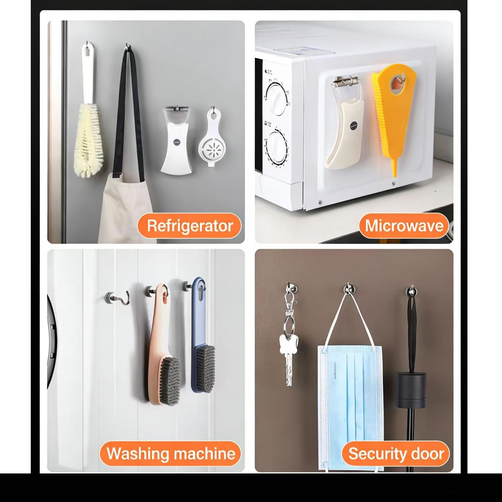 18 Pezzi Ganci Magnetici Extra Forti Neodimio Calamita con Gancio Potente Piccole non c'è bisogno di Fare Buchi Magneti Frigotelaioin Ferro Soffitto Cucina Pesante Magnet 16mm