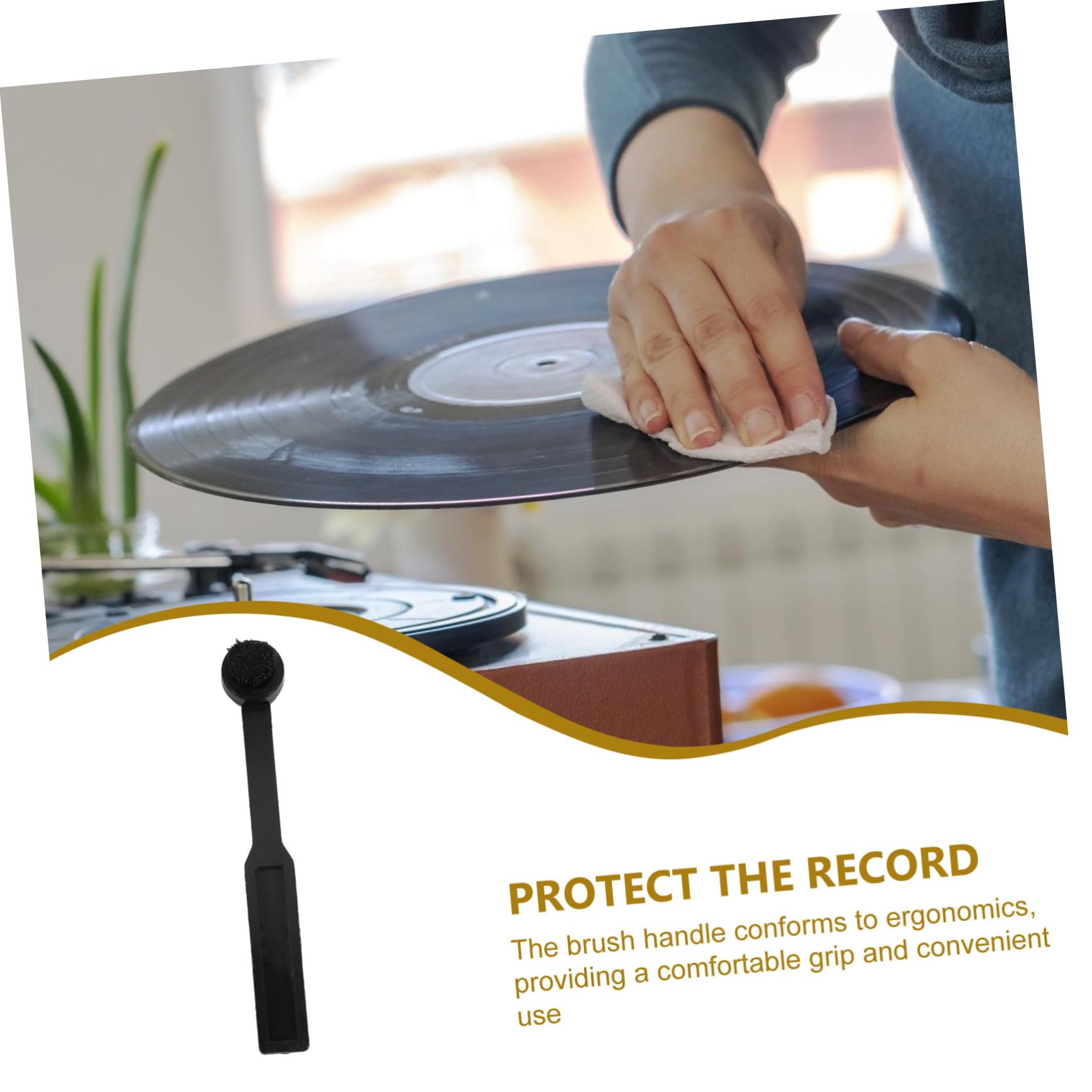 TOYANDONA 5pezzi Spazzola Per Pulizia Puntina Dischi Vinile Brush Per Aghi Di Pulizia Accessorio Per Giradischi e Stilo Design Per Migliorare La Qualità Del Suono e Rimuovere Polvere e