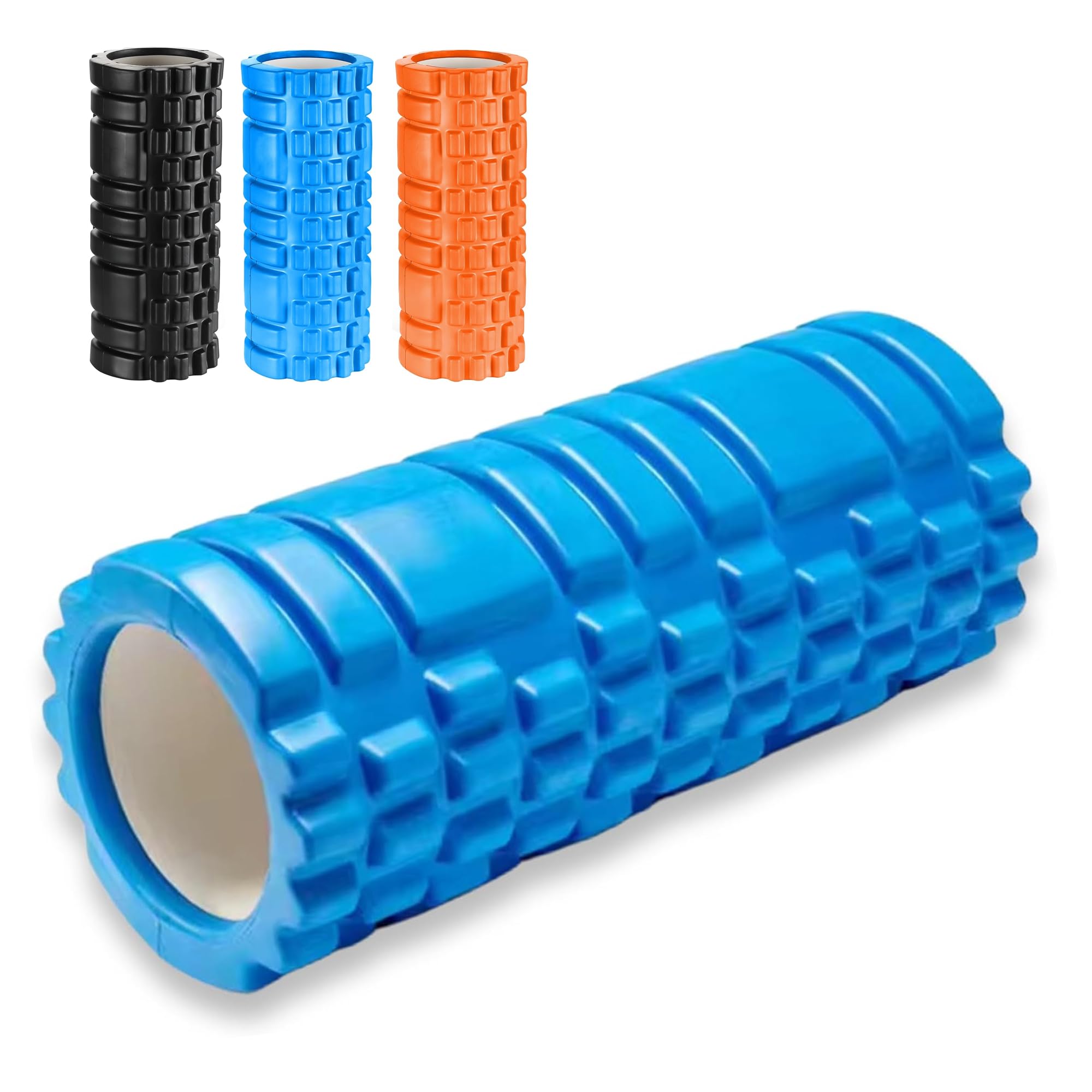Foam Roller for Gym Equipment - Lightweight Blue Foam Rollers for Muscles and Back Massagers for Pain Relief - Premium Quality Massage Tool by Zuvo