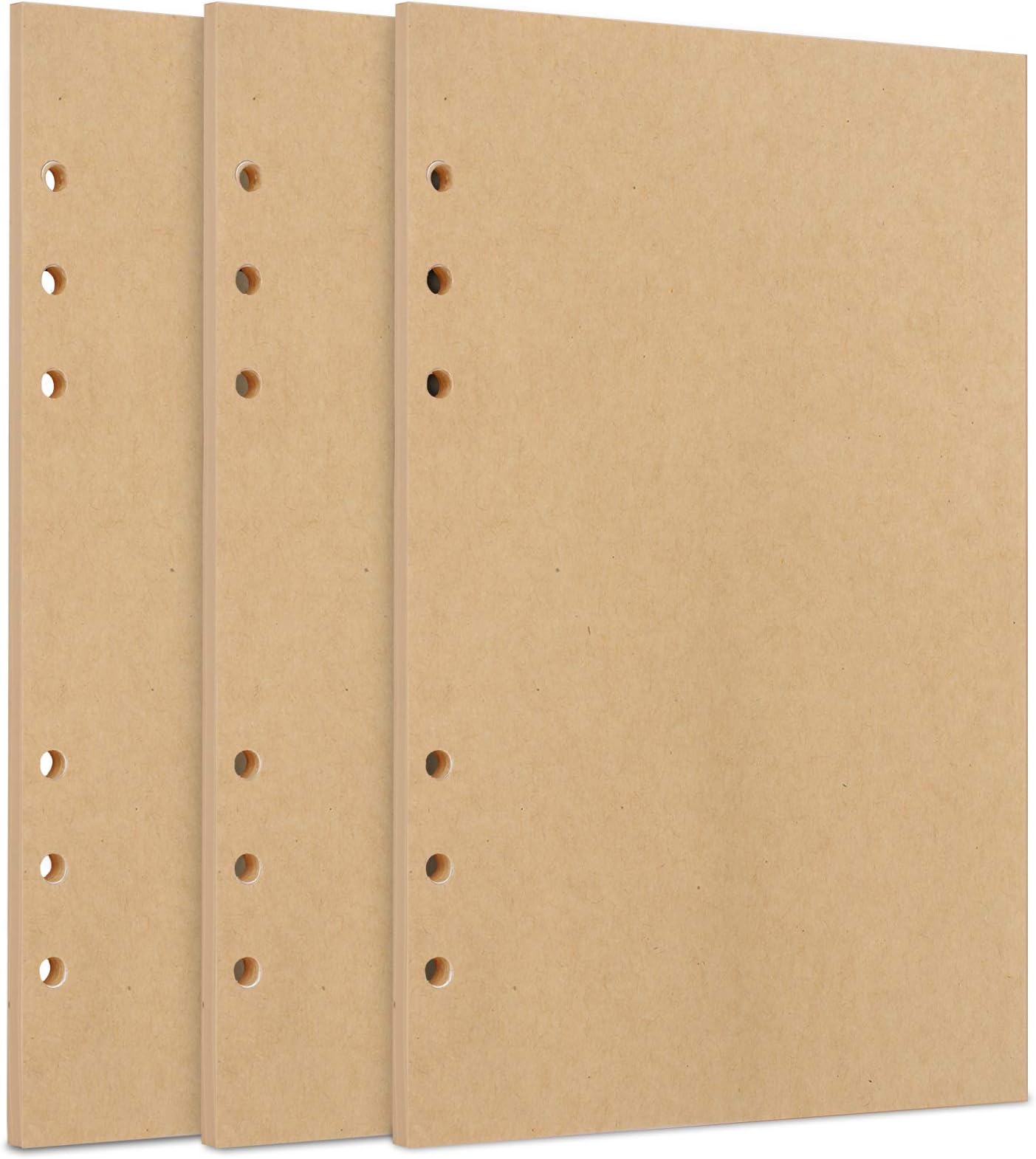 TopliveA5 Refill Paper [3 Pack] - 100GSM Thick 6-Hole Filler Inserts, 135 Sheets/270 Pages for Ring Binder Journal Notebook Planner - Kraft