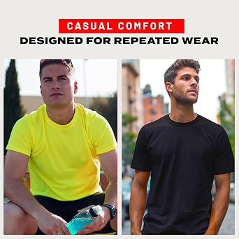 Access Men's Heavyweight Cotton Crew Neck Tees, 3-Pack