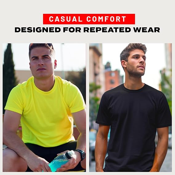 Access Men's Heavyweight Cotton Crew Neck Tees, 3-Pack