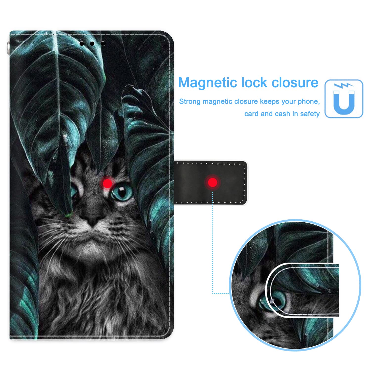 FCAXTIC Cover per Huawei P Smart 2019 / Honor 10 Lite, Custodia in Pelle PU per Huawei P Smart 2019 / Honor 10 Lite, Antiurto Portafoglio Cover, Marrone