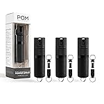 POM Premium Pepper Spray Keychain, Quick Release Access Flip Top Safety, Police Grade OC Formula with UV Marking Dye, 25 Precision Bursts, 10 Foot Effective Range, Made in USA