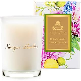 Agraria Monique Lhuillier Tomato Oakmoss Perfume Candle, 7 Oz, 40-50 Hours Flicker Time, Fresh Alluring Botanical Earthy Scented Candles for Home