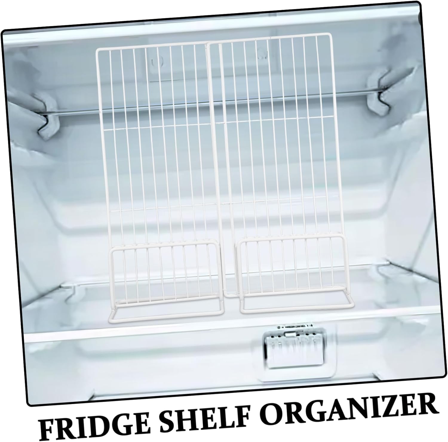 Plastic Freezer Divider Organizer Adjustable Shelf Separator for Refrigerator Storage Rack for Ice Cream and Food Items Easy to Install and Clean
