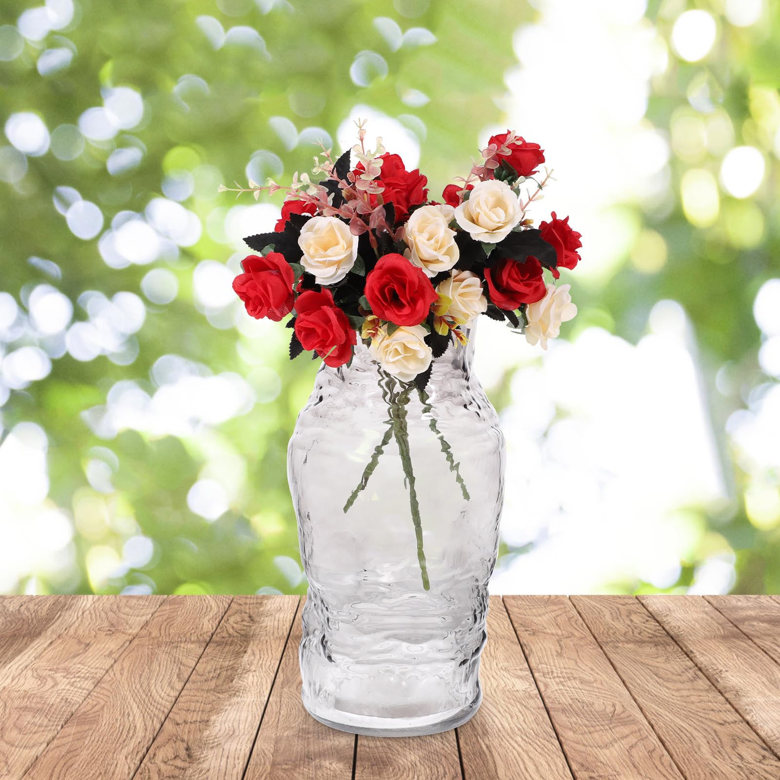 Jarrón de Cristal para Flores Secas, Vidrio, Mesa, Cocina y Boda