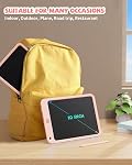 LCD Writing Tablet 10 Inch, Colorful Electronic Doodle Board Drawing Tablet, Memo Board, Drawing Pads with Lanyard, Travel Educational Toys Gifts for Kids Toddlers Age 3 4 5 6 7 8 9 Years Girls(Pink