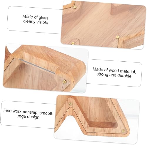 Miniatura 4 de 4pcs Alphabet Piggy Bank Saving Pot Household Coin Container Alphabet Designed Piggy Bank Decorative Money Pot Coin Bank Wood Saving Pot Small