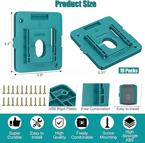 Miniatura 6 de Crtbelfy Soporte de Montaje para Batería Compatible con Soporte de Enchufe de Batería Makita de 18V Adecuado para Baterías BL1860 BL1850 BL1840