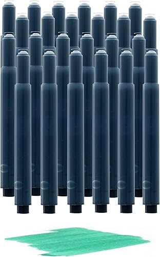 Pen Savings Cartuchos de tinta compatibles con plumas estilográficas Lamy Safari, paquete de 24, tinta lubricada para un flujo suave, escritura de