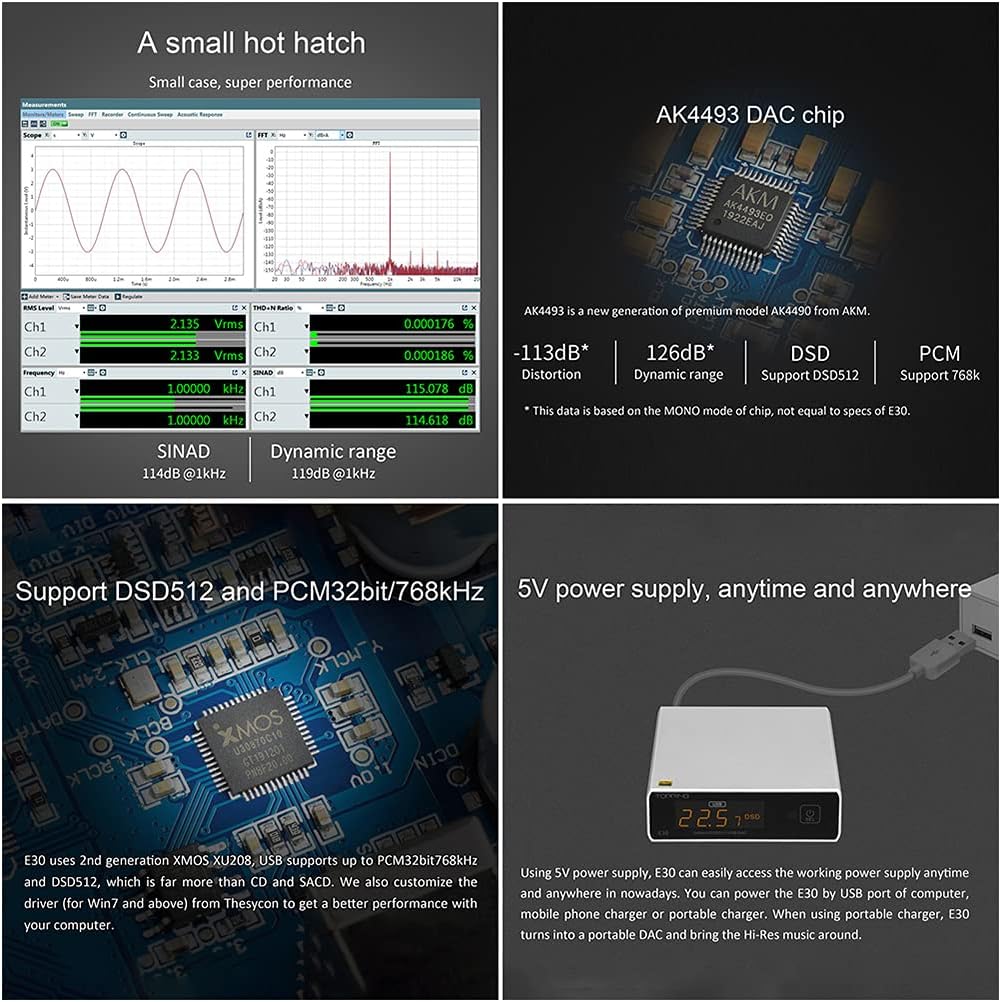Product Deal TOPPING E30 Hi-Res DAC AK4493 32Bit/768kHz DSD512 HiFi XMOS XU208 Stereo Digital Audio Decoder (Blue) One-Day Sale: Up to 50% Off TOPPING E30 Hi-Res DAC AK4493 32Bit/768kHz DSD512 HiFi XMOS XU208 Stereo Digital Audio Decoder (Blue)
