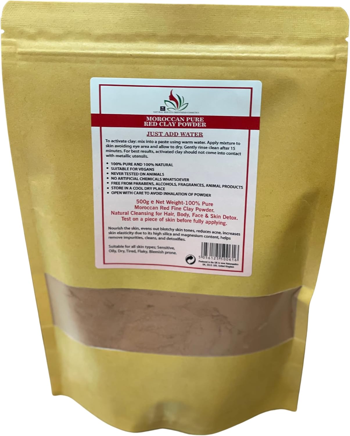 Moroccan Clays, Ghassoul Powder, Red Clay, Green Clay and White Clay of