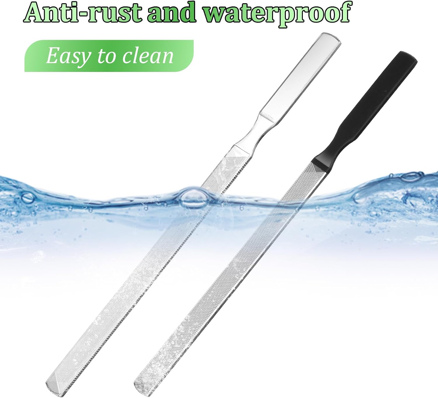 3 Pcs Toe Nail Files for Thick Nails, Double Sided Stainless Steel Toe Nail File Set for Men Women Nail Care