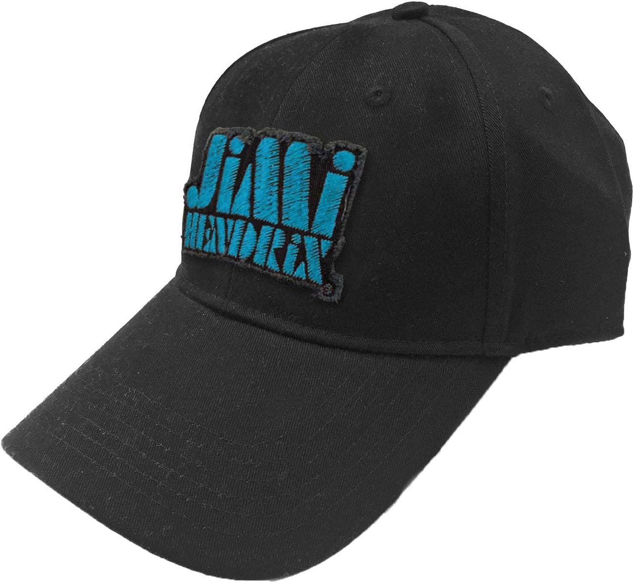 Jimi Hendrix Men's Blue Stencil Logo Baseball Cap Black