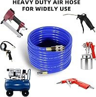 CCLIFE 5m Spirál Sűrített Levegő Tömlő 20 Bar Nyomásálló - 1/4 Colos Kompresszor Cső Gyorscsatlakozóval, PVC, 6,3mm Belső Átmérő 4