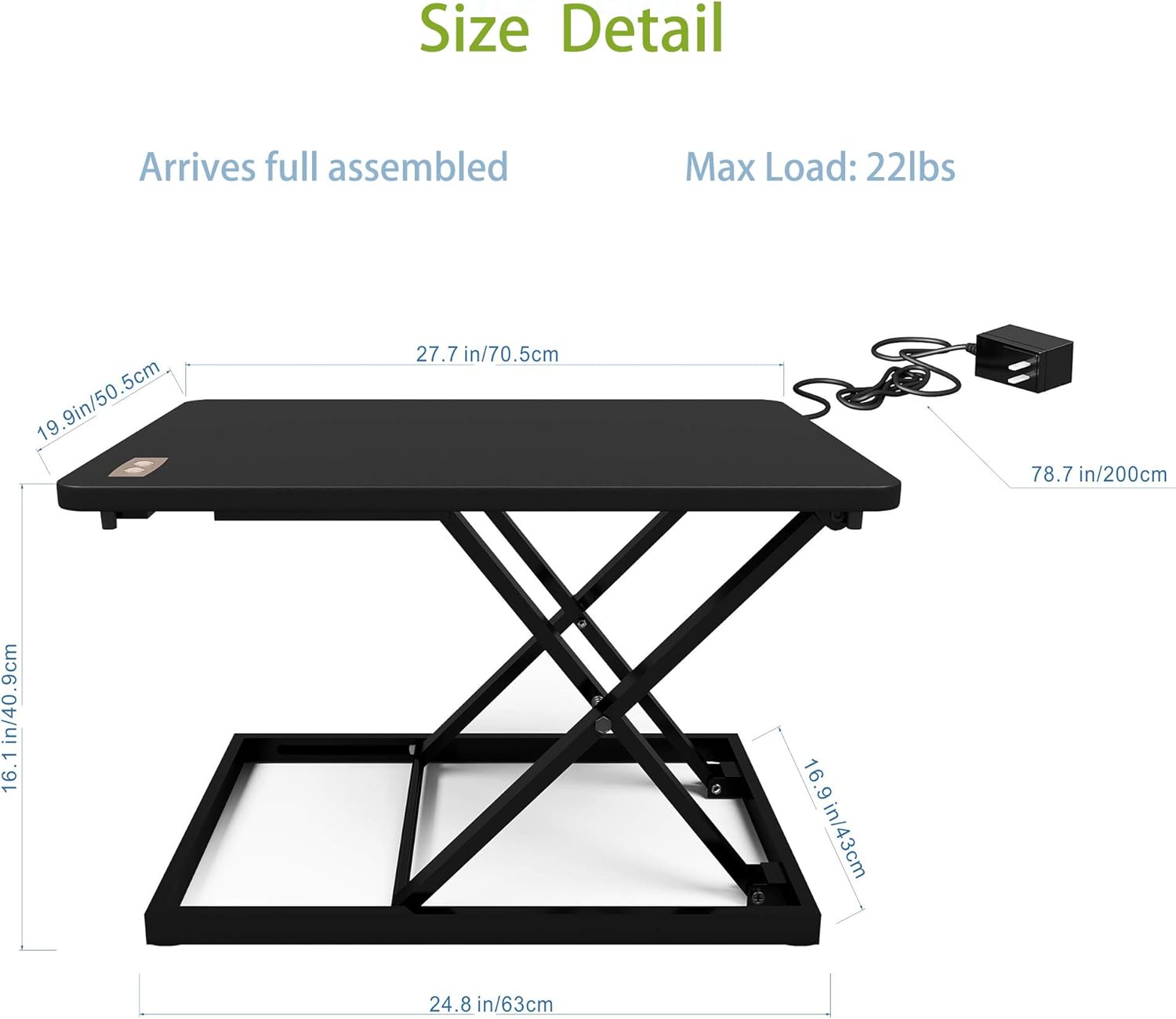 Authеntіс Crаzу Dеаlѕ ZHU CHUANG Stand Up Desk Standing Desk Converter Gas Spring Sit Stand Desk Workstation Sit to Stand Desk Riser (Black 4(Electric))