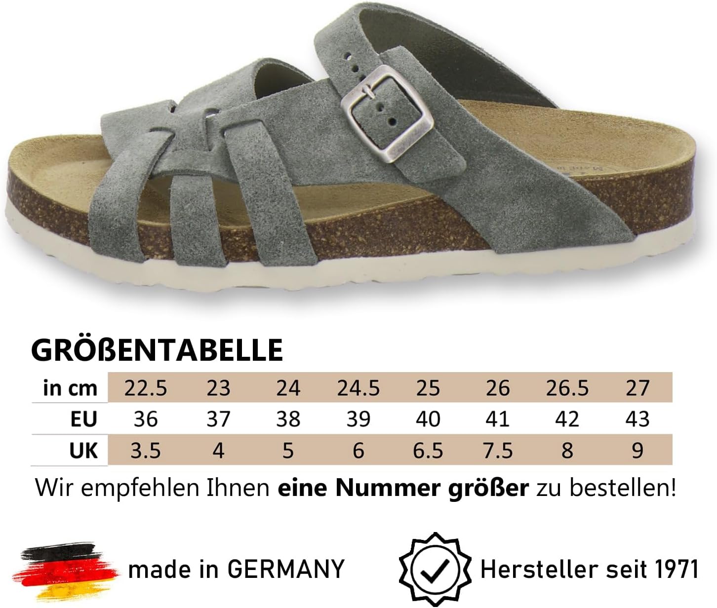 AFS-Schuhe Women's Mules Made of Genuine Leather, High-Quality Slippers for Women, Made in Germany image 4