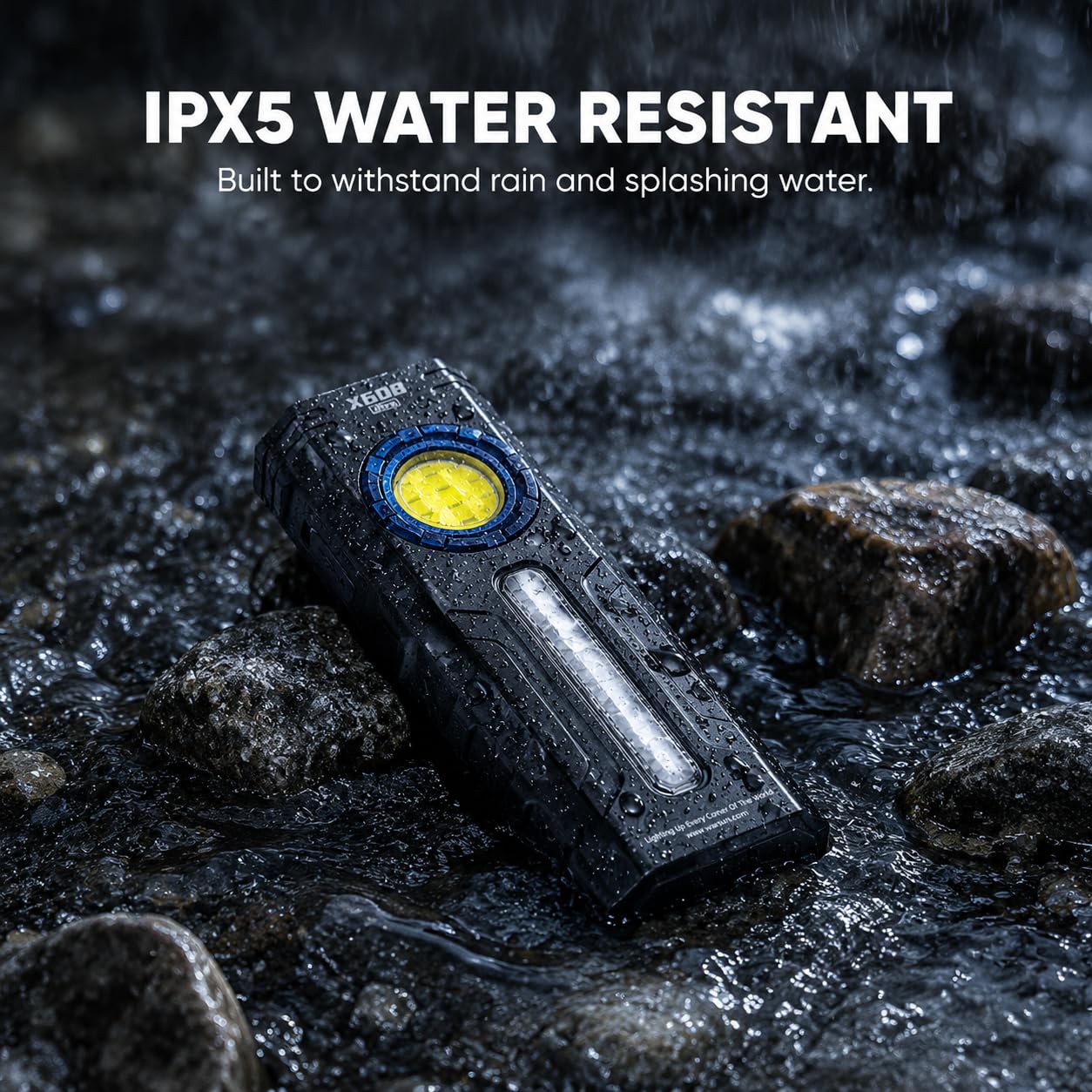 T9 PRO X608 Ultra- Torcia ricaricabile magnetica, 2800 lumen, con clip a LED, con luci RGB e UV, torcia tascabile per lavoro in campeggio