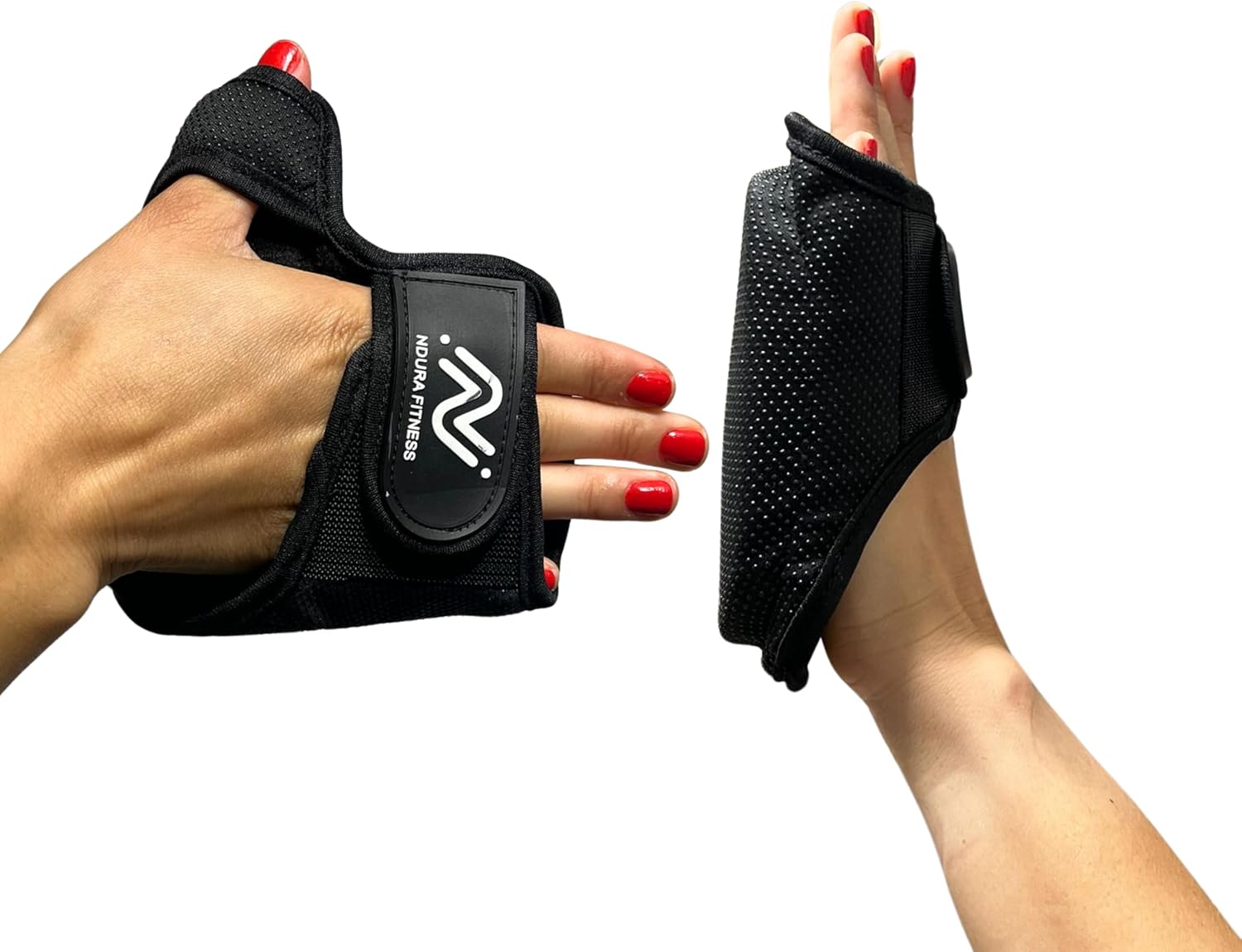 Ndura Fitness Workout Gloves, Exercise Gloves for Spinning, Cycling, Yoga, Pilates, Gym, Padded Fingerless Design, Watch-Friendly Open Wrist, Black