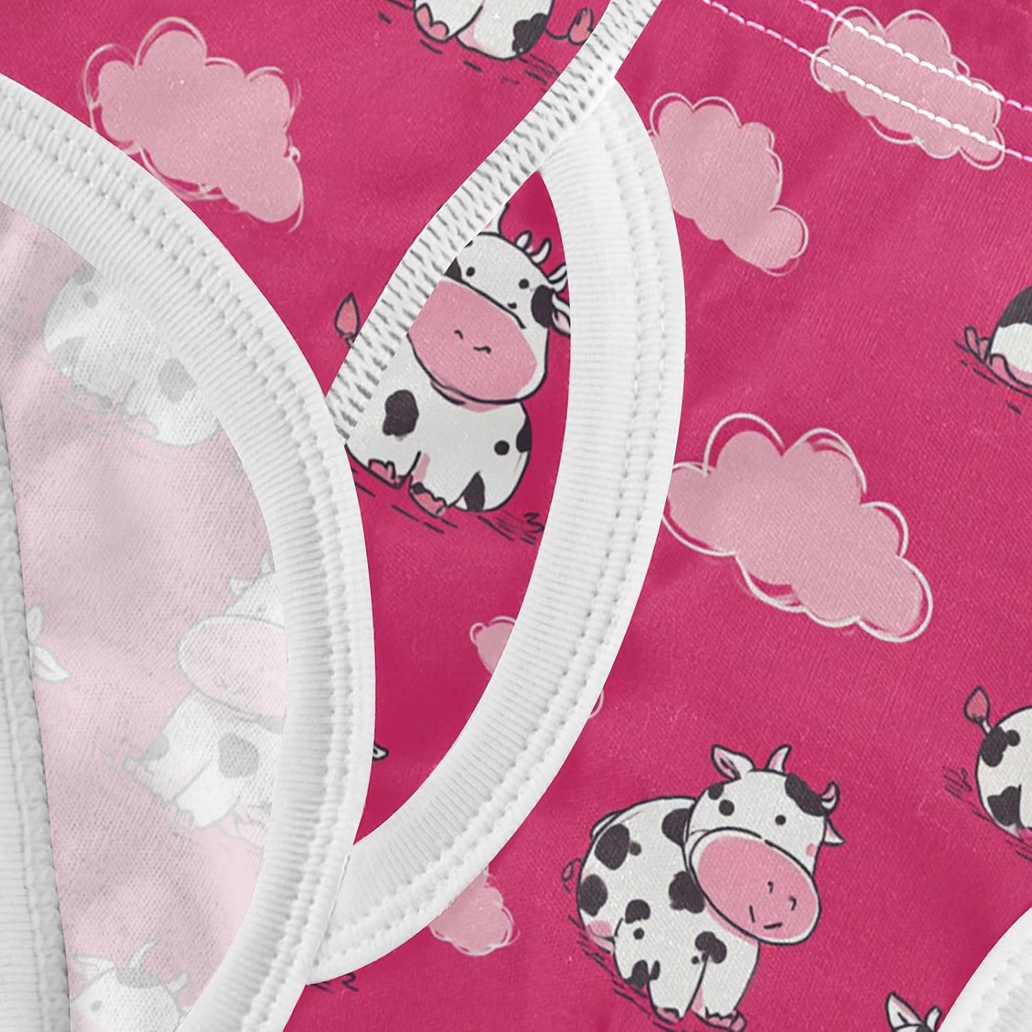 visesunny Boys Training Underwear Pink Cartoon Cow Breathe Cotton Potty Briefs Size 2T-8Y for Toddler