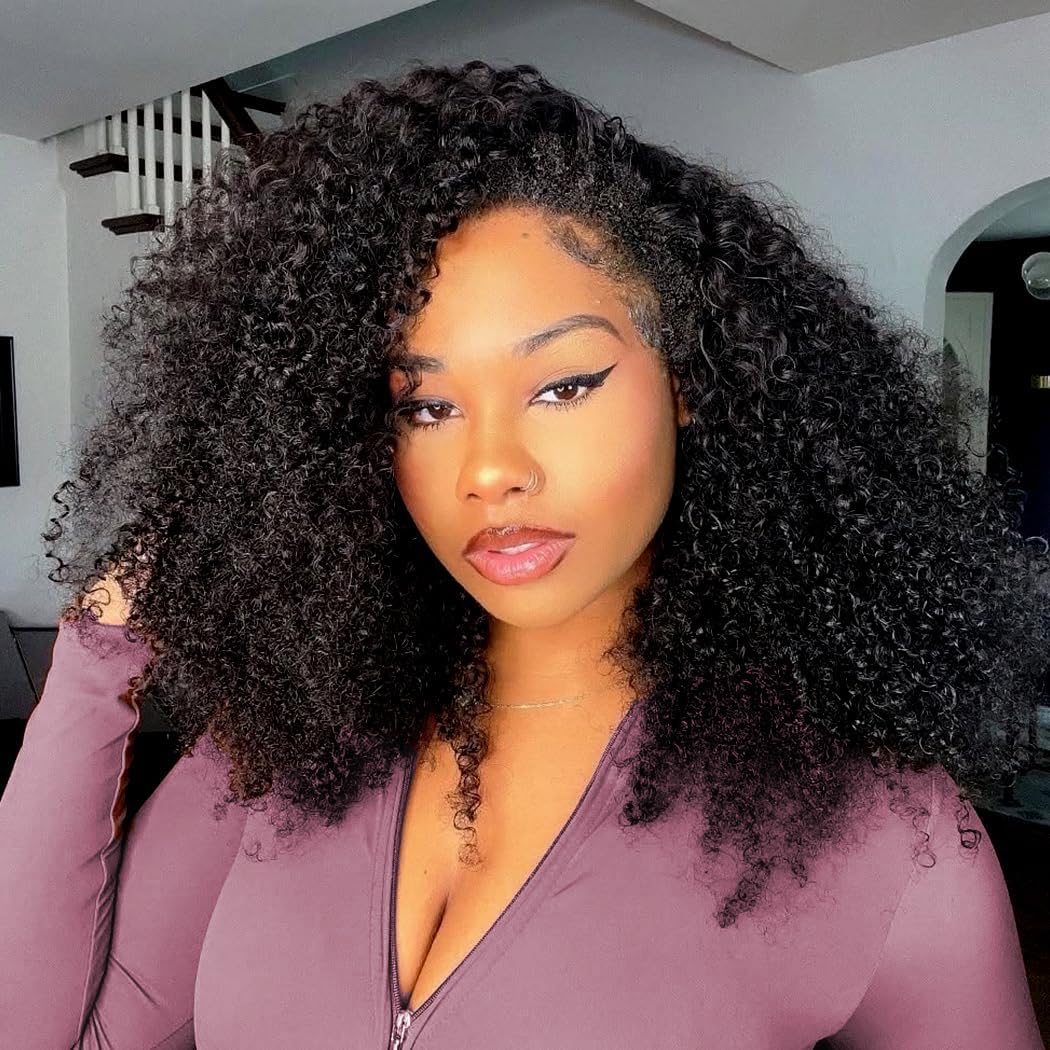 BIANFA Chocolate Brown Deep Wave Wigs 13x6 HD Transparent Lace Front Wigs 4# Brown Colored Human Hair Wigs for Women Pre Plucked with Baby Hair 220% Density（34 inch）