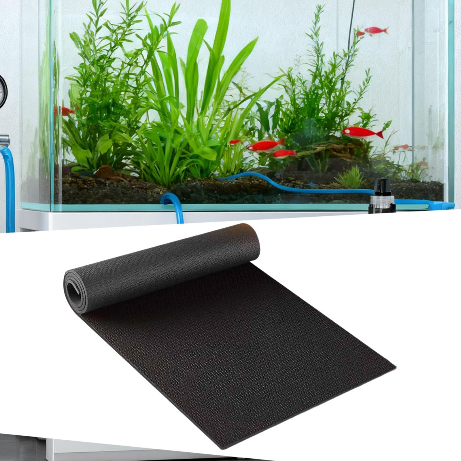 Aquarium-Nivelliermatte, stoßfest, leicht zuschneidbar, Rutschfester Schutz, 6 mm, 100cmx50cm