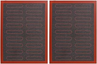 Silicone Baking Mat 18 Eclairs Pizza PâTisserie Non Stick Pain Moule CafetièRe Four Feuille Liner Bakeware Outil De Cuisine Pour Les Biscuits De Pain Biscuits Puff Eclair 2pcs