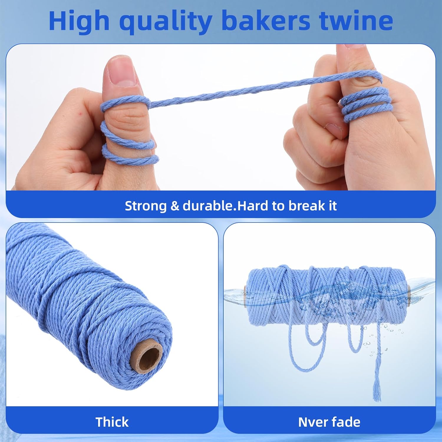 12 Rolls Macrame Cord 4 Strand 3 MM x 660 Yards Natural Cotton Rope Bulk Colored Cotton Craft Cord DIY Twine Colorful Macrame String for Knitting Gift Wrapping Wall Hanging Plant Hanger