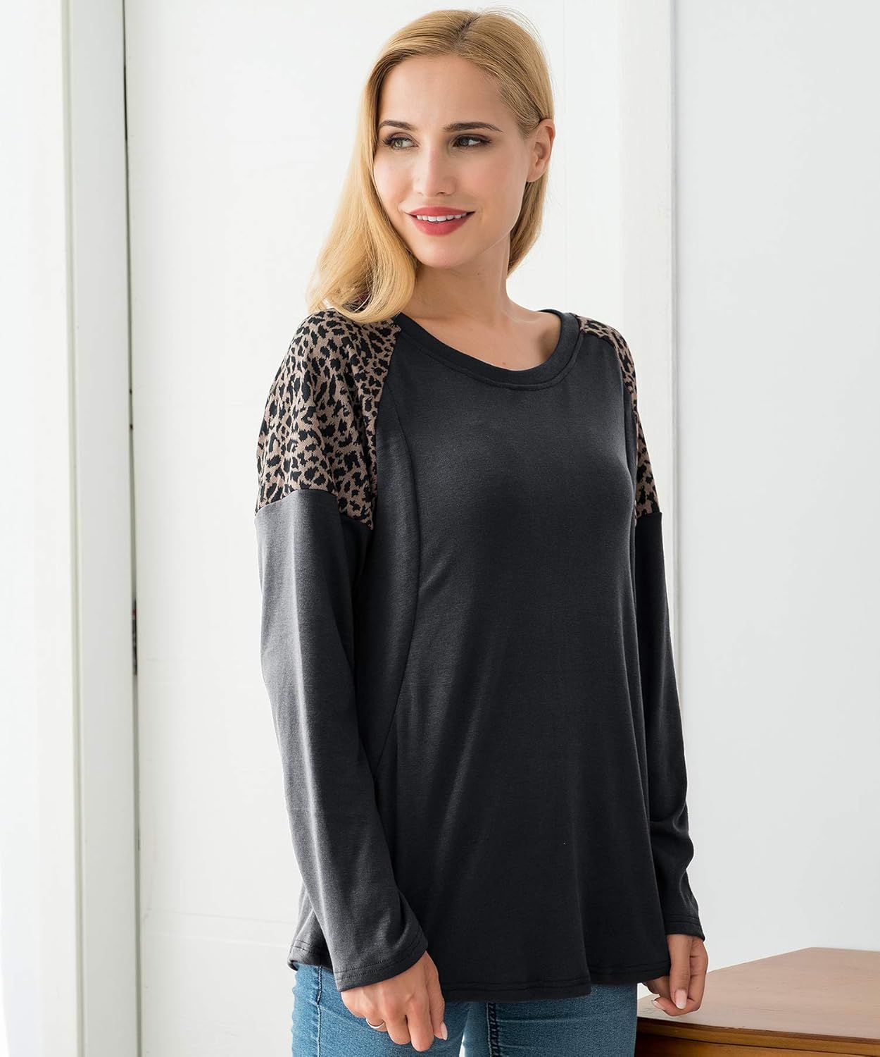 Bearsland Women's Maternity Nursing Tshirts Long Sleeves Patchwork Nursing Breastfeeding Top : Clothing, Shoes & Jewelry
