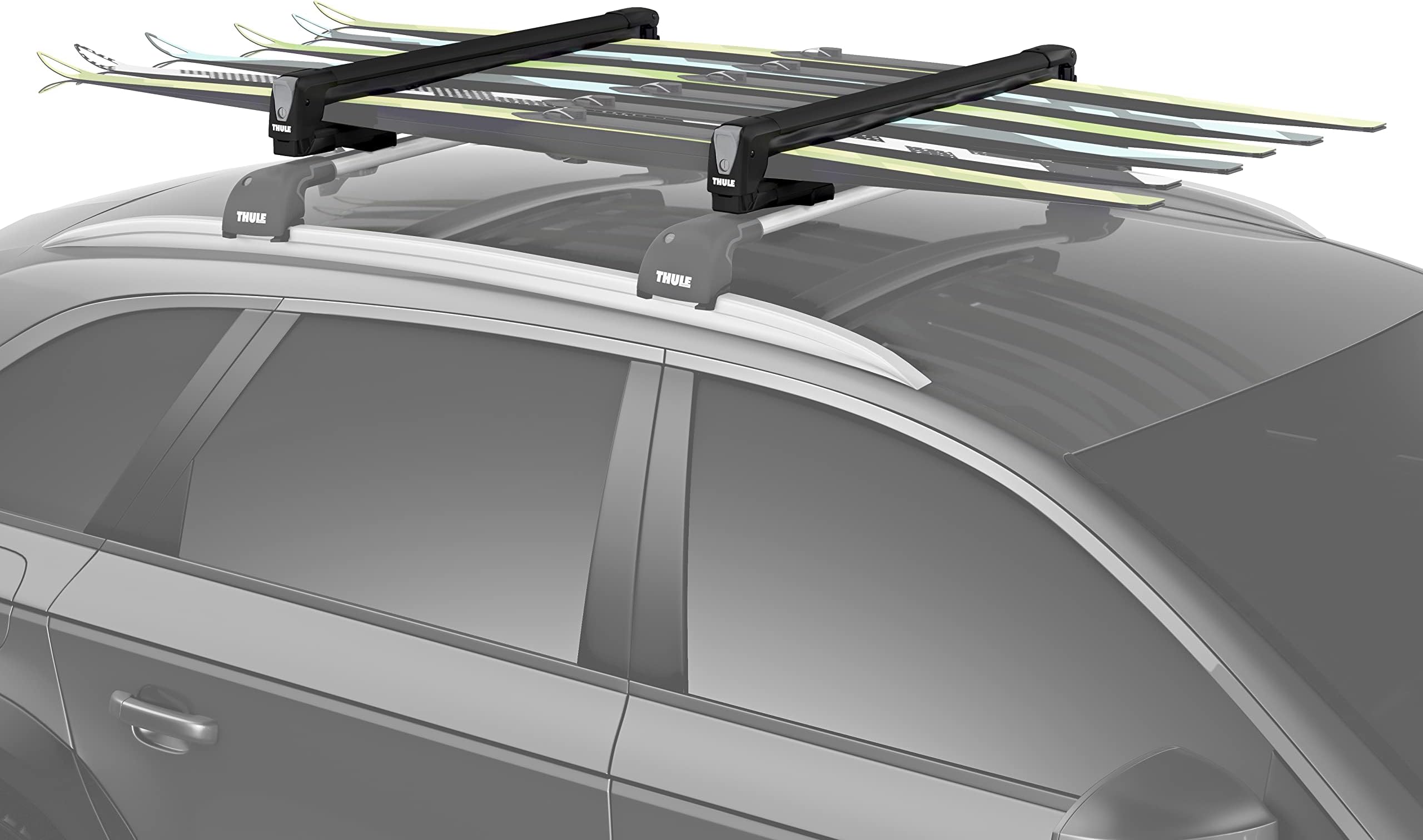 SnowPack Ski/Snowboard Rack, Large (6 Pr/4 Boards), Black