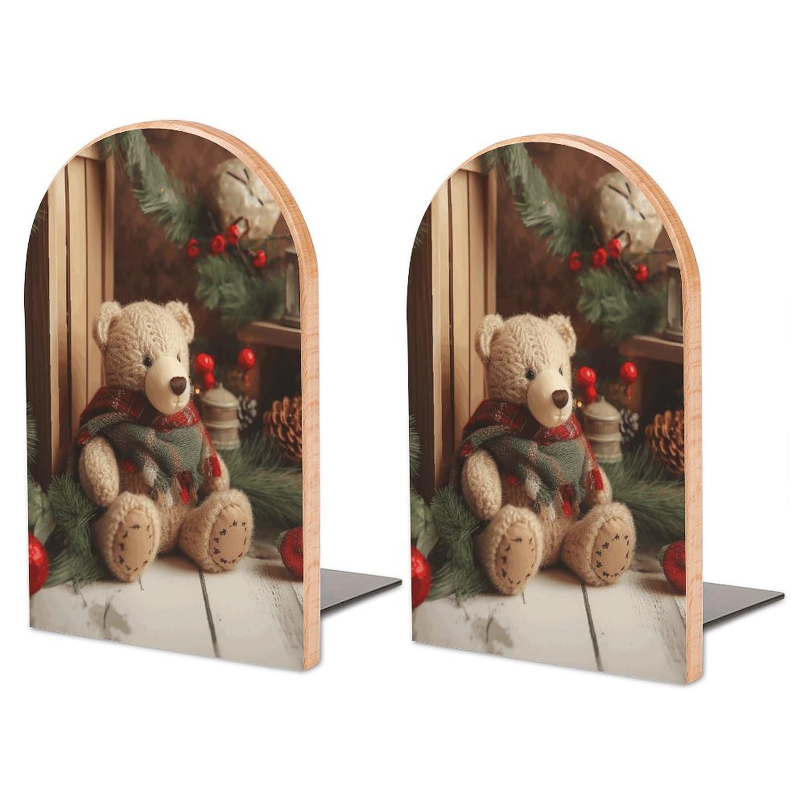 Serre-livres réglables motif ours et sapin, une idée cadeau déco originale