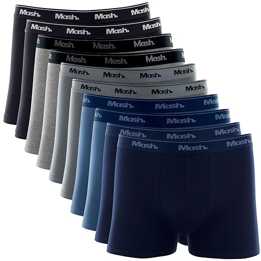 Kit 10 Cuecas Boxer Mash Masculina Algodão Cotton Respirável