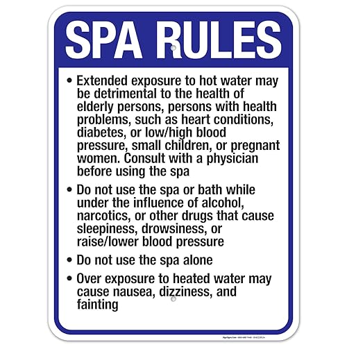 Miniatura 22 de New Mexico Spa Rules Sign, Complies with State of New Mexico Pool Safety Code, 24x30 Inches, 3M EGP Reflective .080 Aluminum, Fade Resistant, Made
