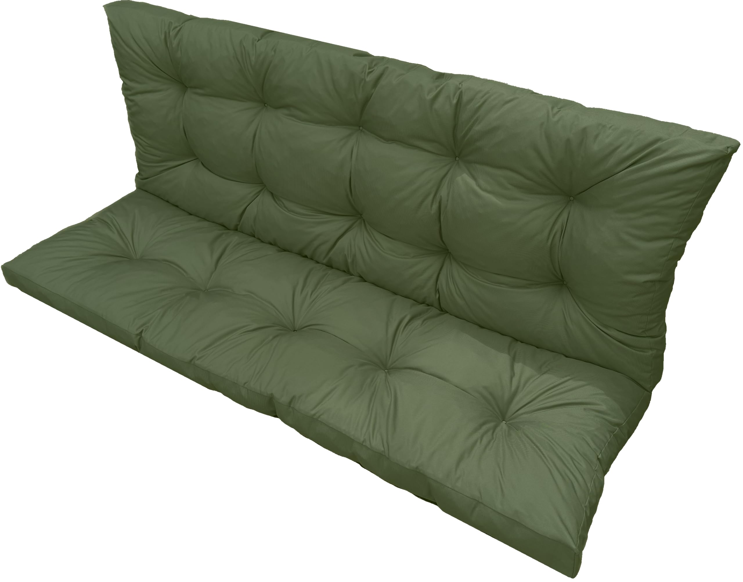 Cuscino per dondolo da giardino, impermeabile, per panca da giardino, per panca da giardino, 180 x 60 x 50 cm, verde