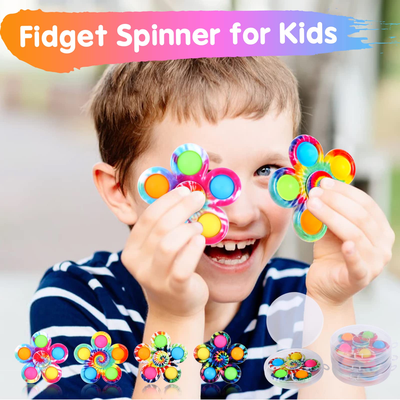 Buy Gigilli Fidget Spinners with Pop 2 Pack, Kids Fidget Toys Pack Bulk