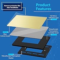 Vista 6 de LIDER Placa de pared en blanco, resistente a la temperatura y a los impactos, acrílico, reflectante, cubierta sin tornillos, decoración moderna