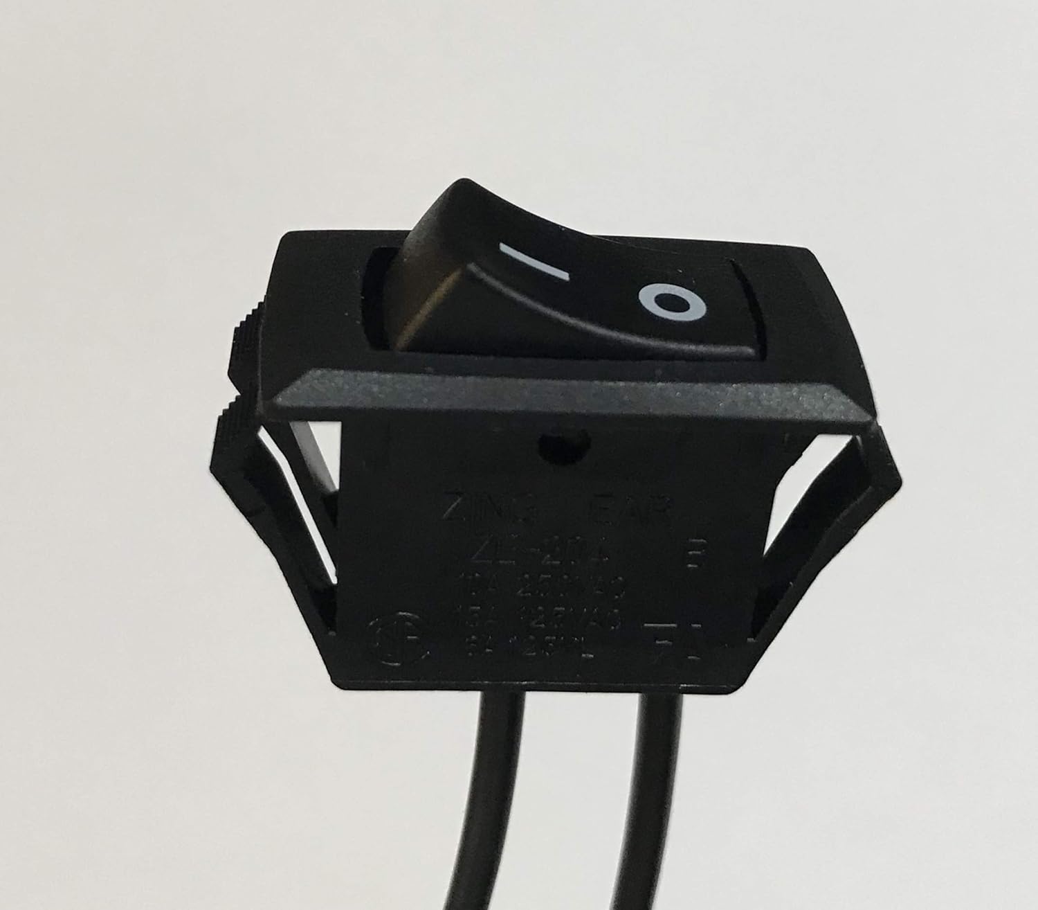 On Off Rocker Switch for Under Cabinet Fixture - Zing Ear ZE-204 - Black