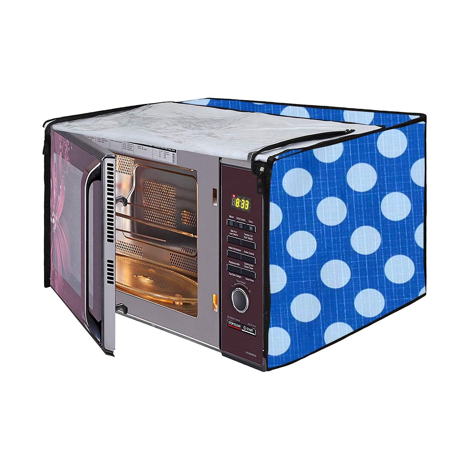 Microwave Oven Cover for LG 21 Litre Convection Waterproof & Dustproof PVC | Heat Resistant, Stainproof & Washable | Decorative Kitchen Appliance Cover (49 cm X 43 cm X 29 cm) pr19