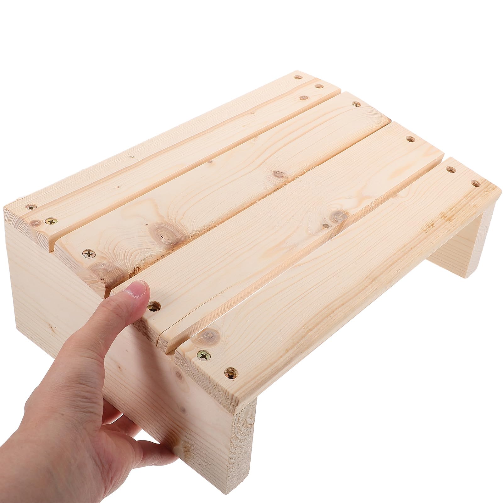 Healeved Poggiapiedi Ergonomico Inclinato per Scrivania in Legno Massello Supporto Confortevole e Sollievo dal Dolore per Ufficio e Casa