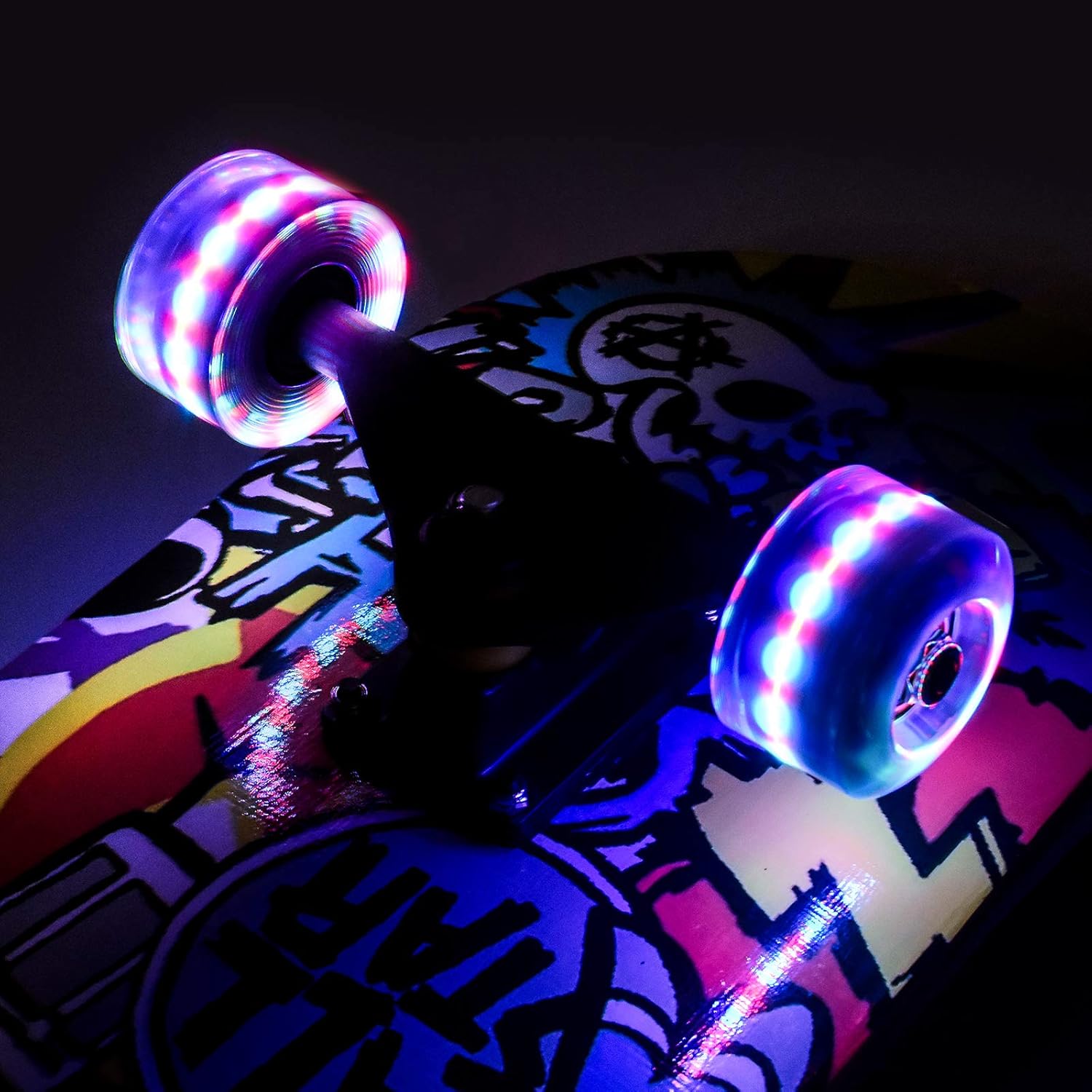 Skateboards for Beginners, 31 x 8 inch Complete Skateboard for Kids Teens Adults, 8 Layer Maple Double Kick Deck Concave Cruiser Trick Skateboard with Multifunction Skate