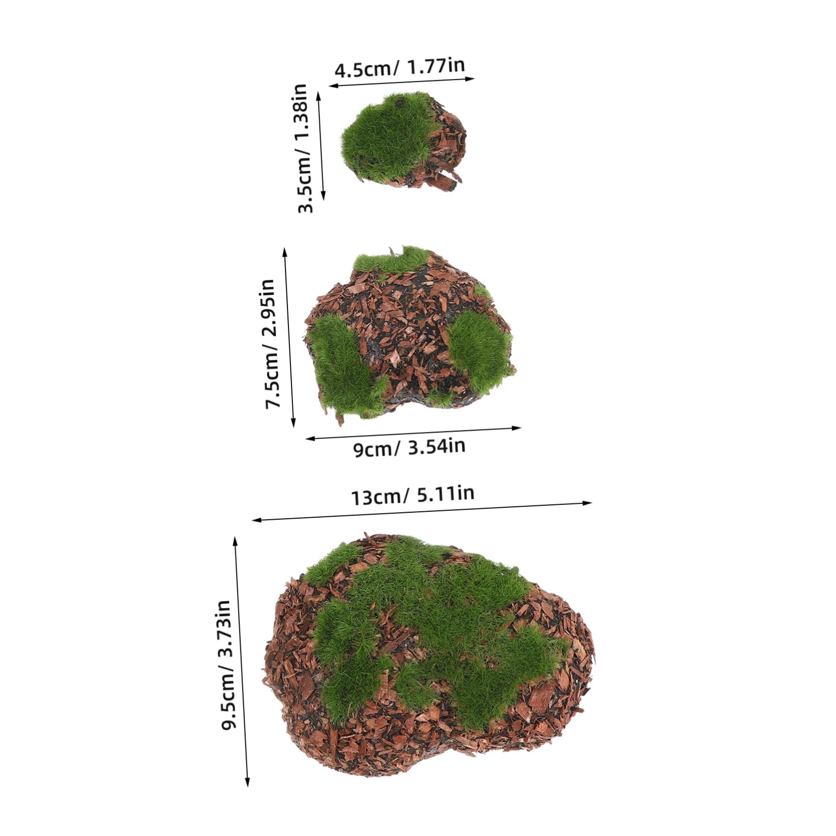 BCOATH Faux Artificial for Decorating 6 Pieces Stones Home Decorative Rocks for Planters Craft Supplies