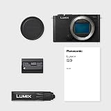Panasonic Lumix S9, Full Frame Mirrorless Open Gate Vlogging Camera, Black, Body only, 24.2MP, 6K /4K Video, 779 Point PDAF, Image Stabilisation, Free-Angle Screen, 5Ghz WiFi - 8